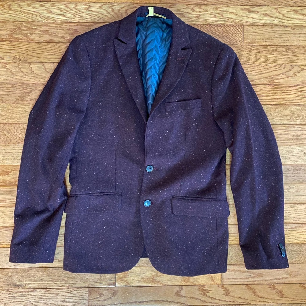 Scotch & Soda Burgundy Blazer with Blue Lining
